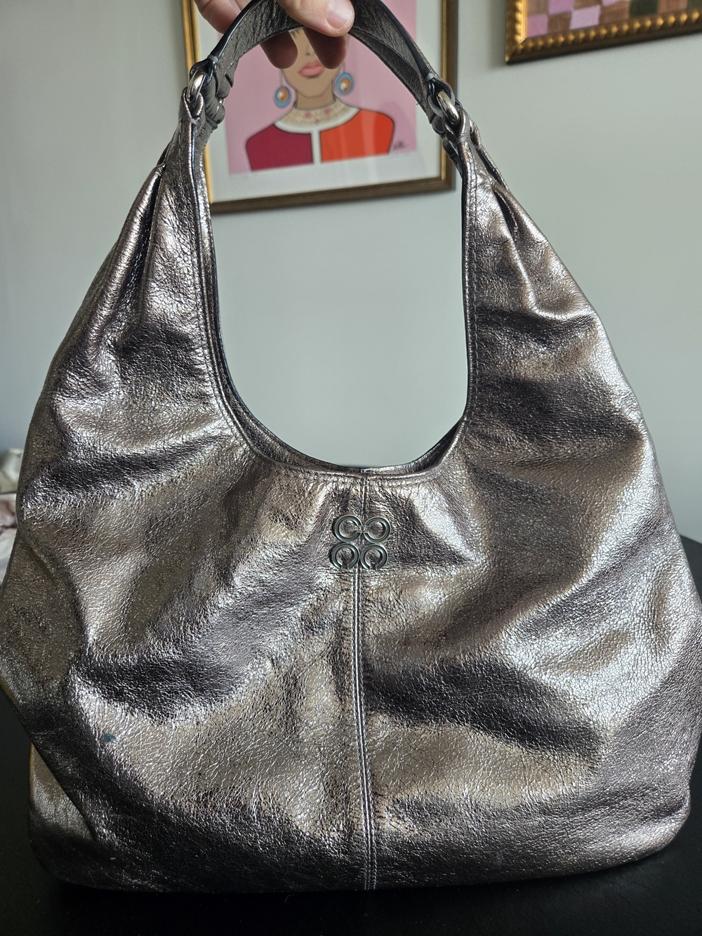 Coach Metallic Leather Soho Hobo Bag Y2K